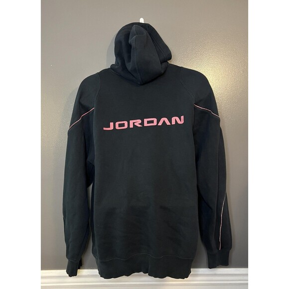 Jordan Hoodie Mens Large Full Zip Sweatshirt Retro Spell Out 409404-010 - Picture 5 of 9